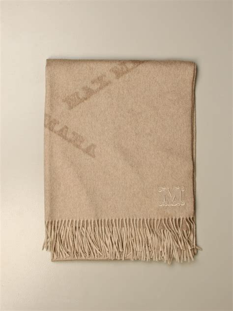 Sciarpa in cashmere con frange in Beige 